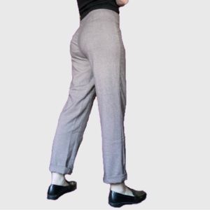 vintage herringbone patterned trousers